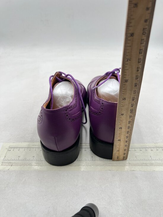 purple dress shoes low heel Silk-Like Peep Toe COCOMELODY CK0061, 7 Days / Champagne / EUR40-UK7-US9 like heel with rhinestone embellishments is a stunning bridal shoe Purple Men\'s Stylish Closed Cap